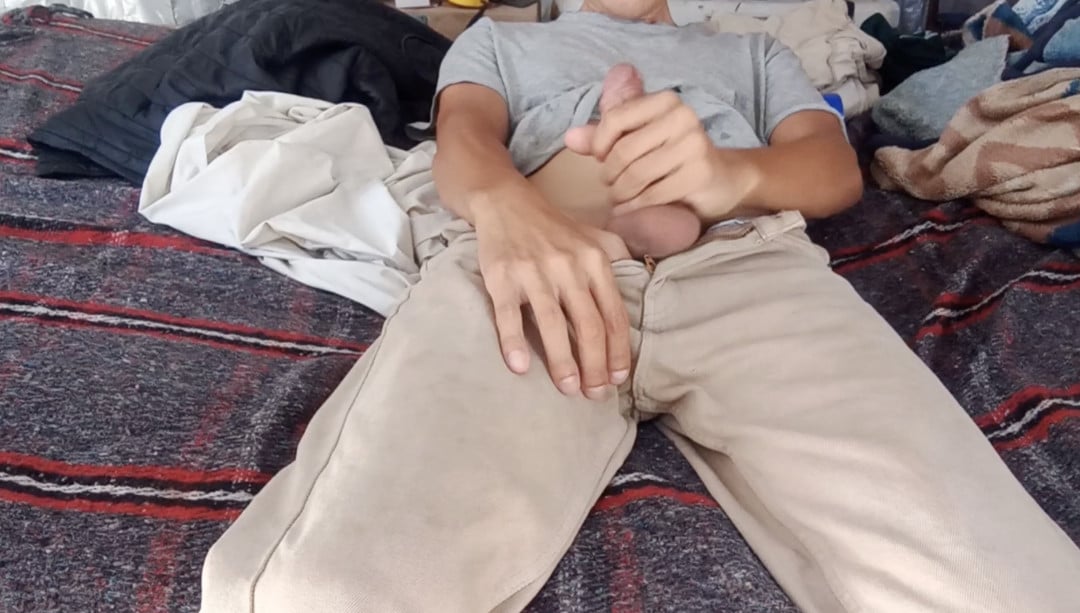 Cute latin guy getting his milk