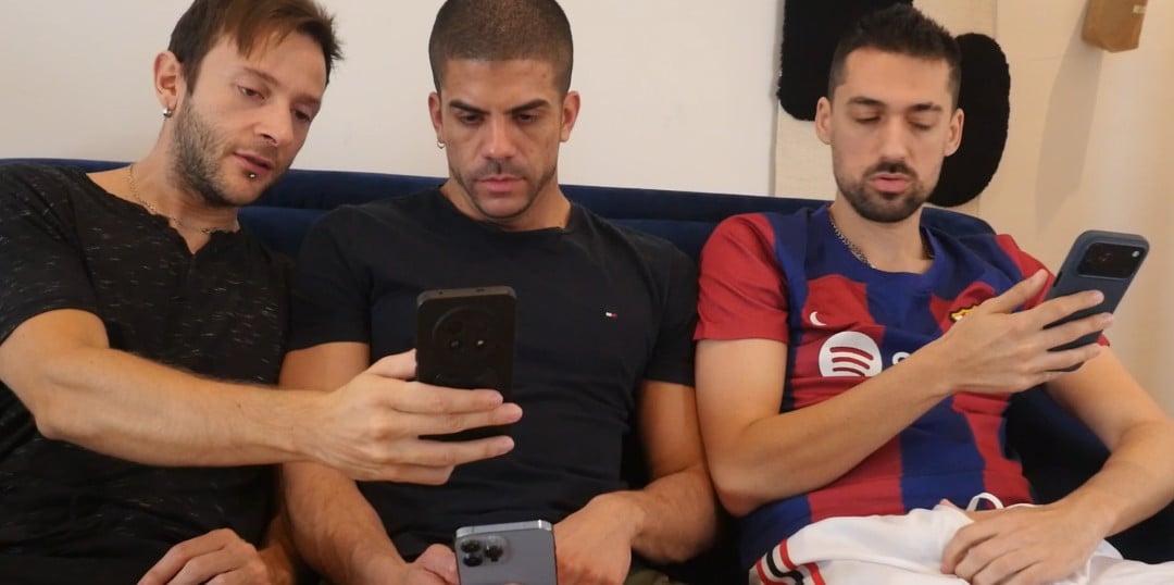 Trio di giocatori di calcio