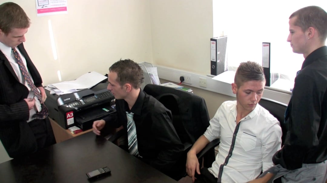 4 Colleagues Fuck Hard in the Office