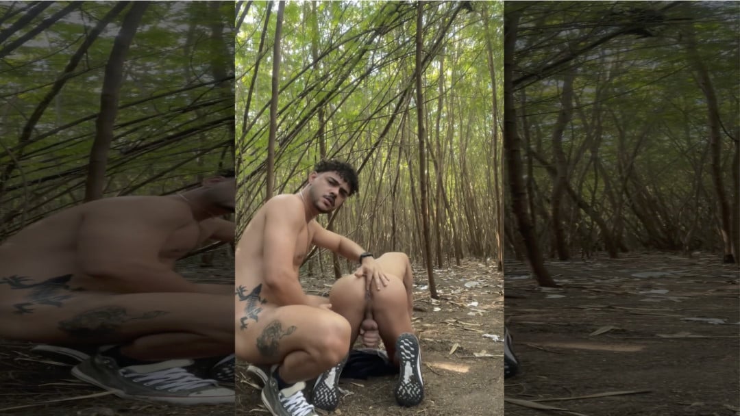 two sexy latino guys fucking bareback outdoors