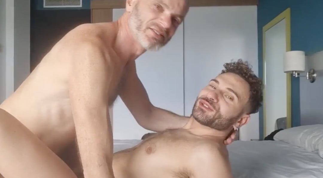 Hung Pig barebacks Spanish Twink then Swallows his Uncut Load