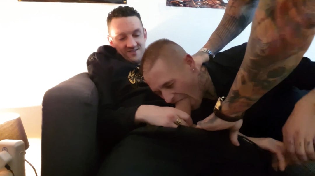 Dominated by 2 straight perverts gay porn video on Darkcruising