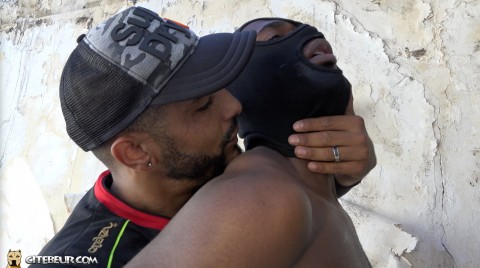Straight arab man Tahar and his black friend Blackman in gay arab porn