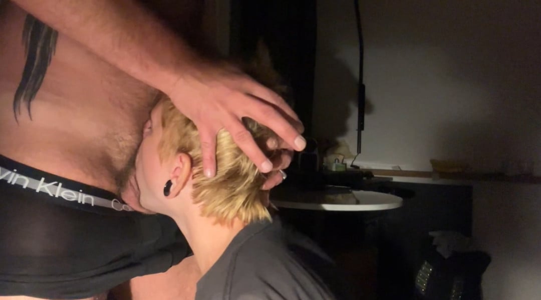 The doorman fucked my mouth