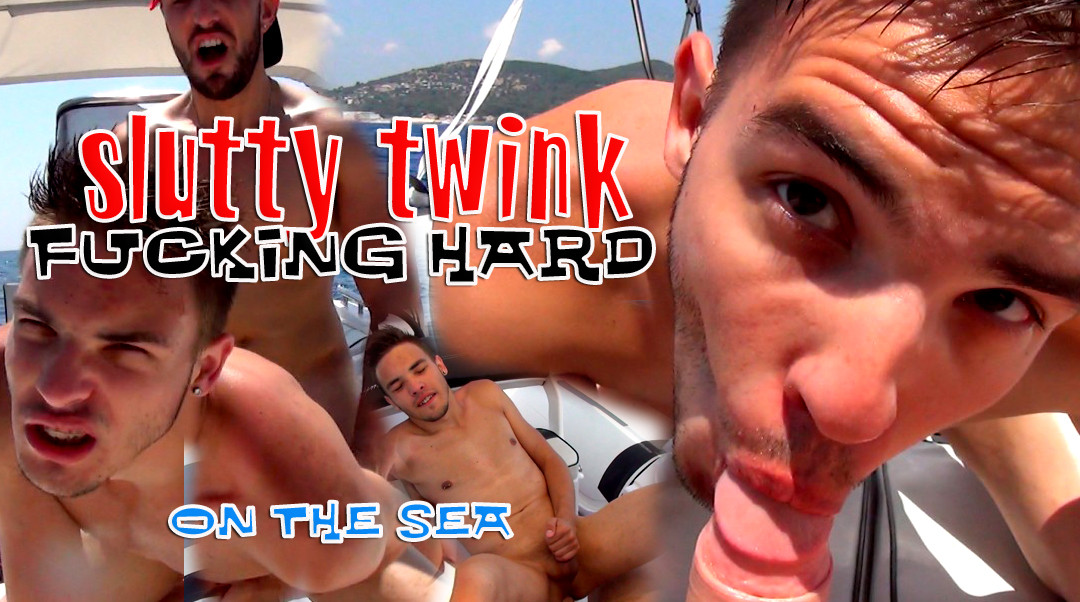 Intensive pounding of a small tight ass and beardless by the cock of a hard sailor
