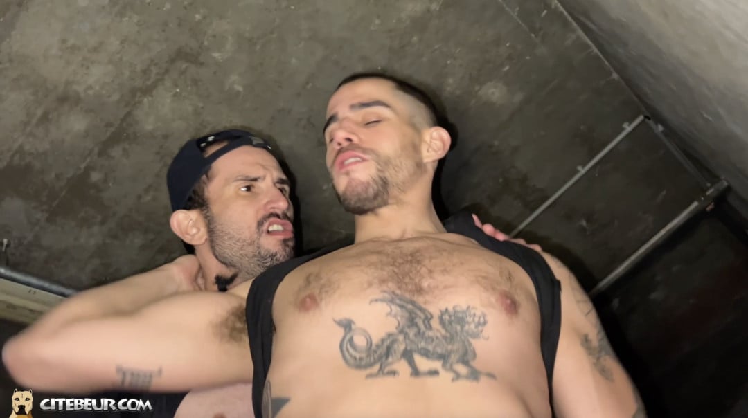 Secret Hookup Between Two Street Thugs – Sucking, Kissing, and Rough Play in the Garage - 2