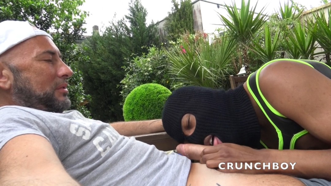My available lope eats my cock outdoors