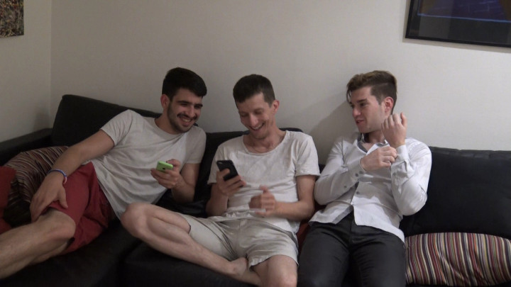 Booty call from 3 young french gay guys