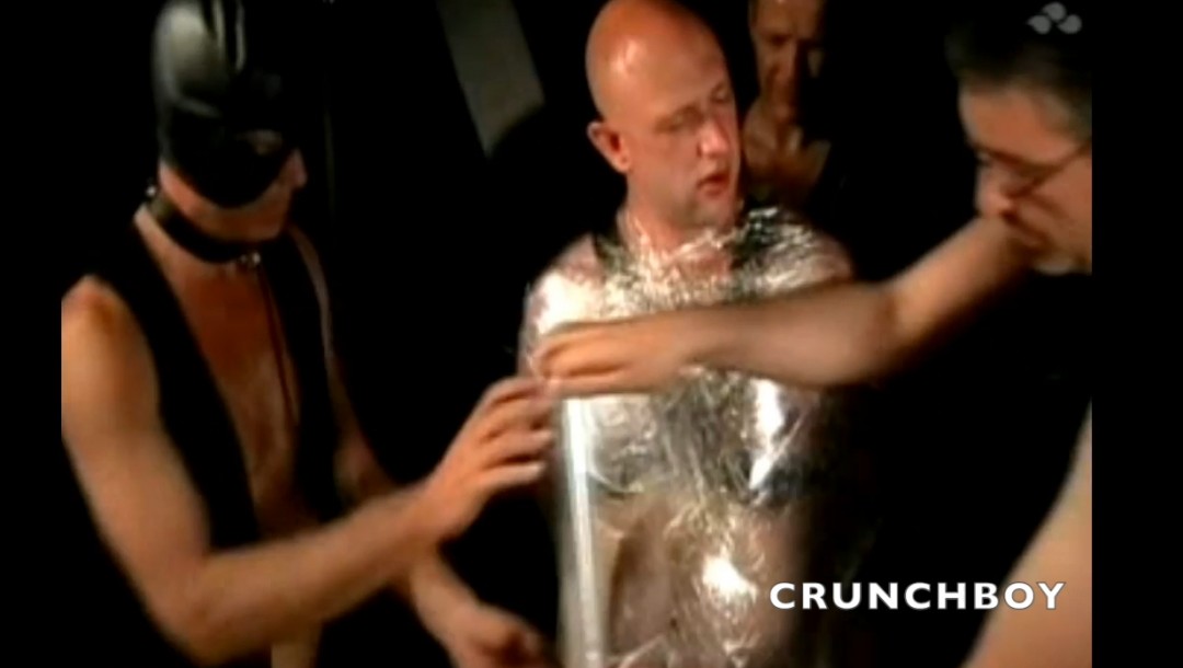 Bondage and BDSM experience wrapped in cellophane