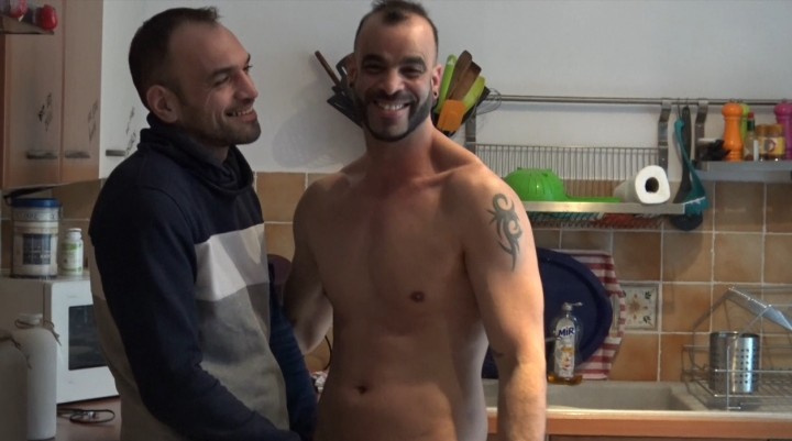 ghislain fucked bare by my frend in the kitchen